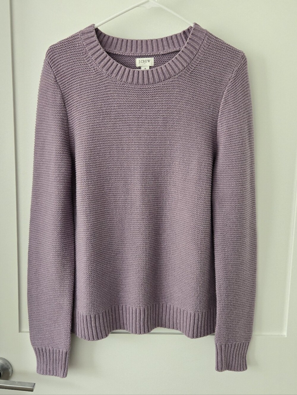 J.Crew Factory Lavender Textured Crewneck Sweater Sz S